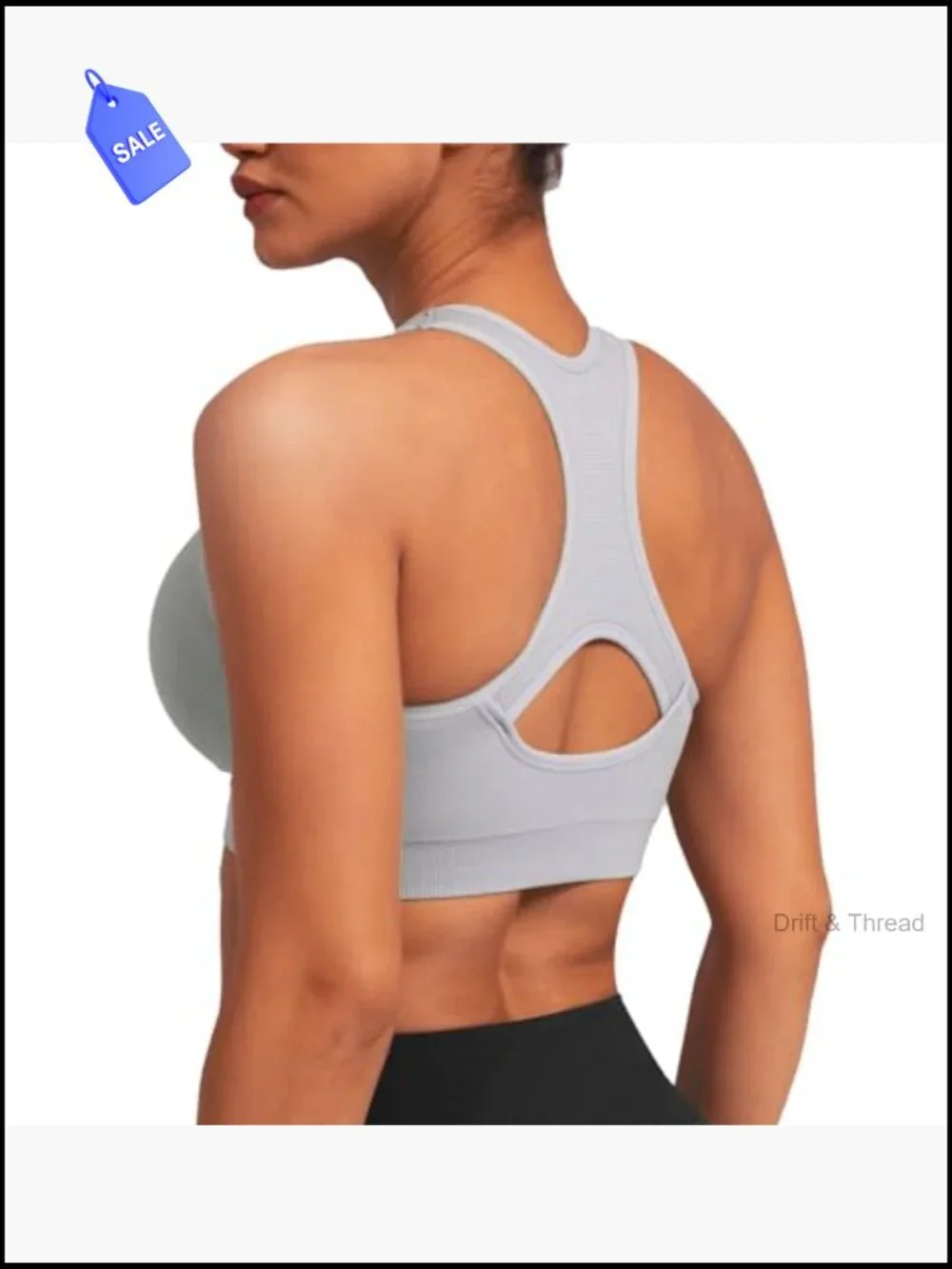 High Impact Sports Bra - Racerback with Removable Pads, Wire Free Full Coverage